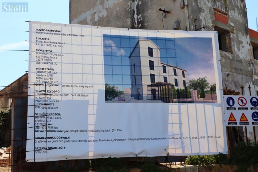 Do ljeta će Preko dobiti heritage hotel „Dunatovi dvori“ sa 4 zvjezdice!